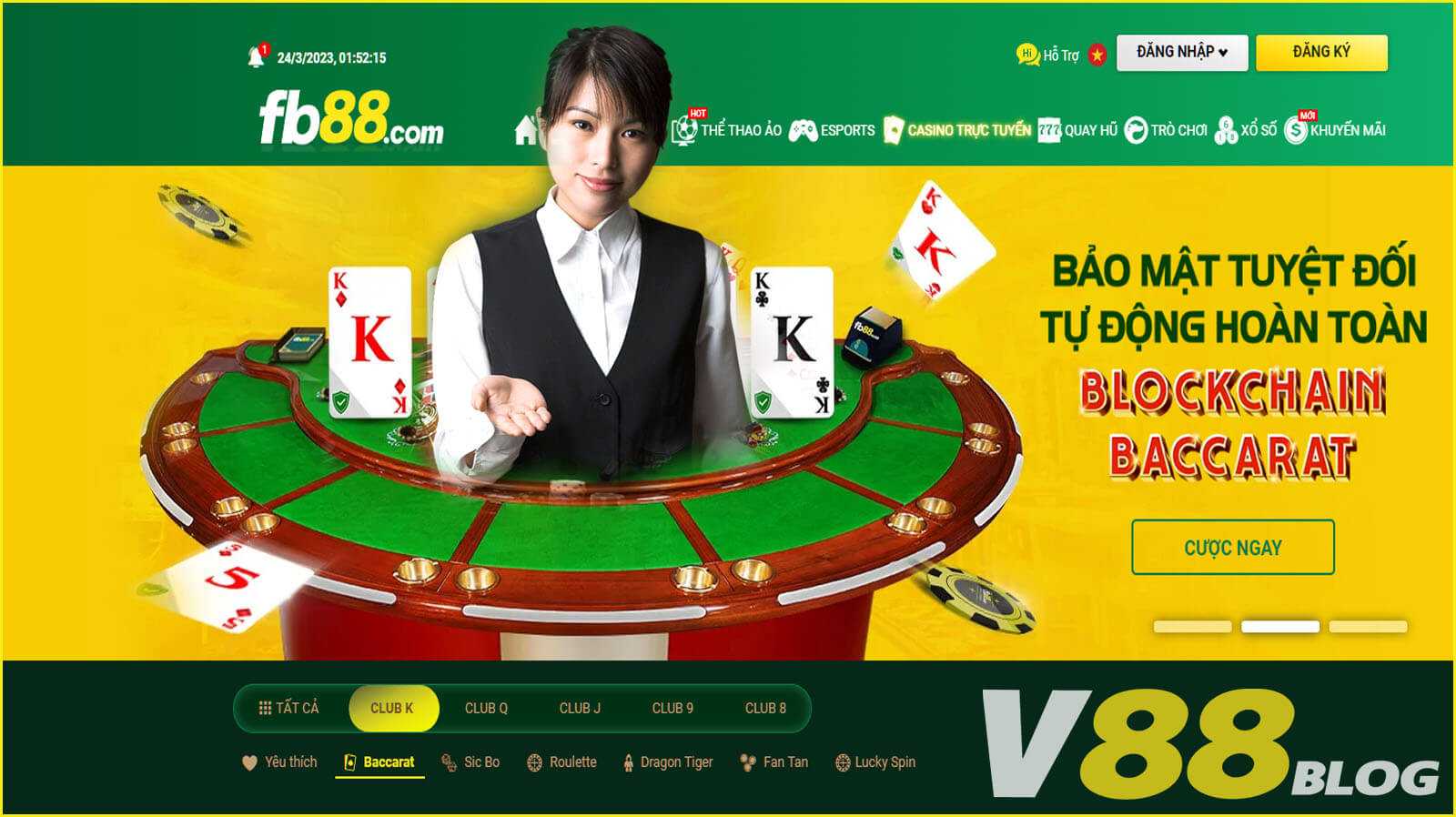 Lựa chọn casino uy tín khi chơi Baccarat online